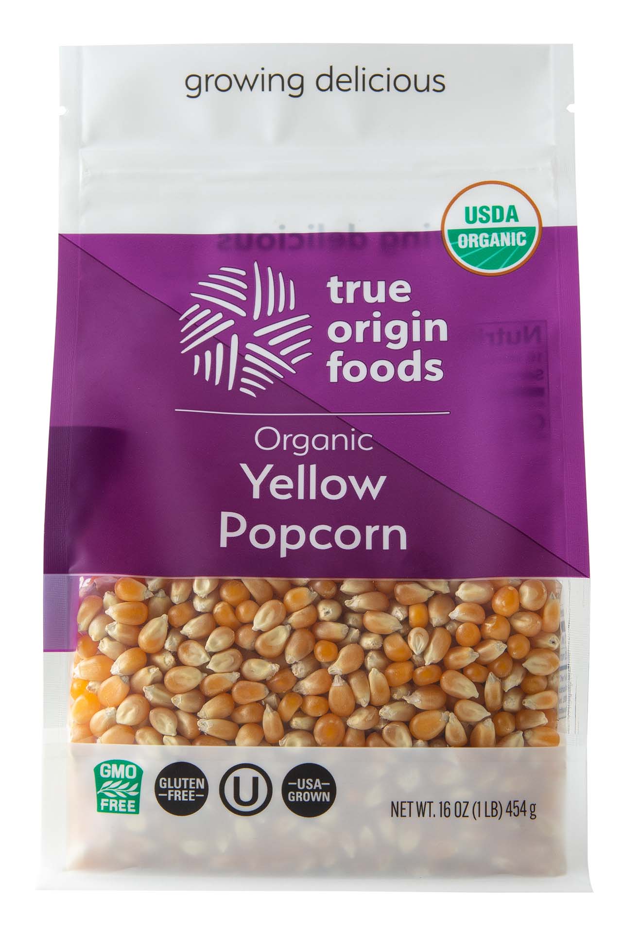 Organic Yellow Popcorn (6 1 Pound Bags) True Origin Foods