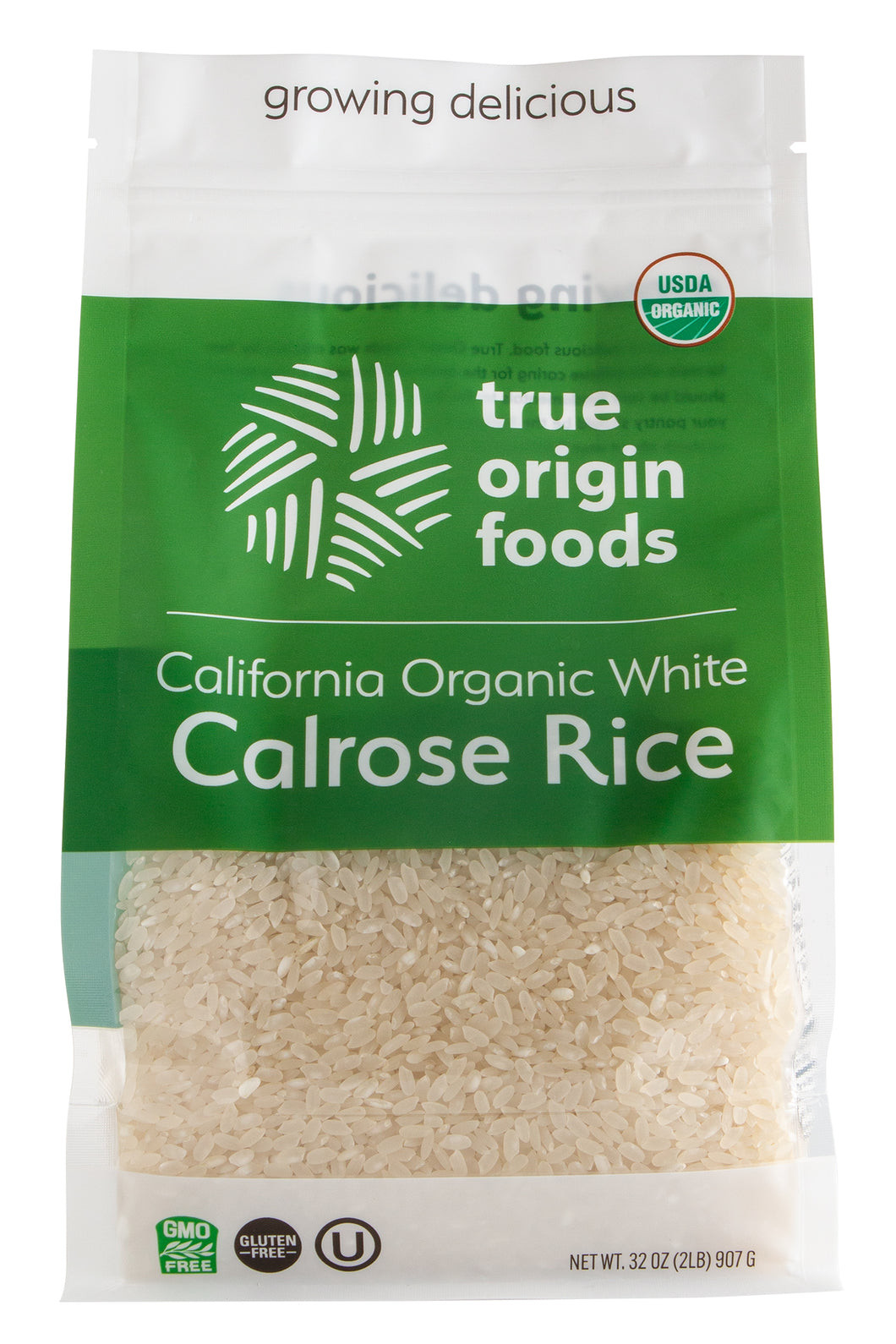 California Organic White Calrose Rice - 2 Pound Bag