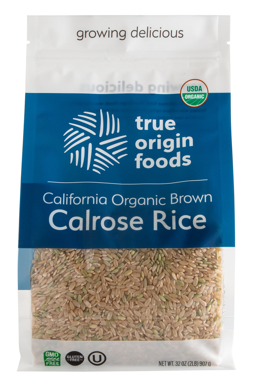 California Organic Brown Calrose Rice - 2 Pound Bag