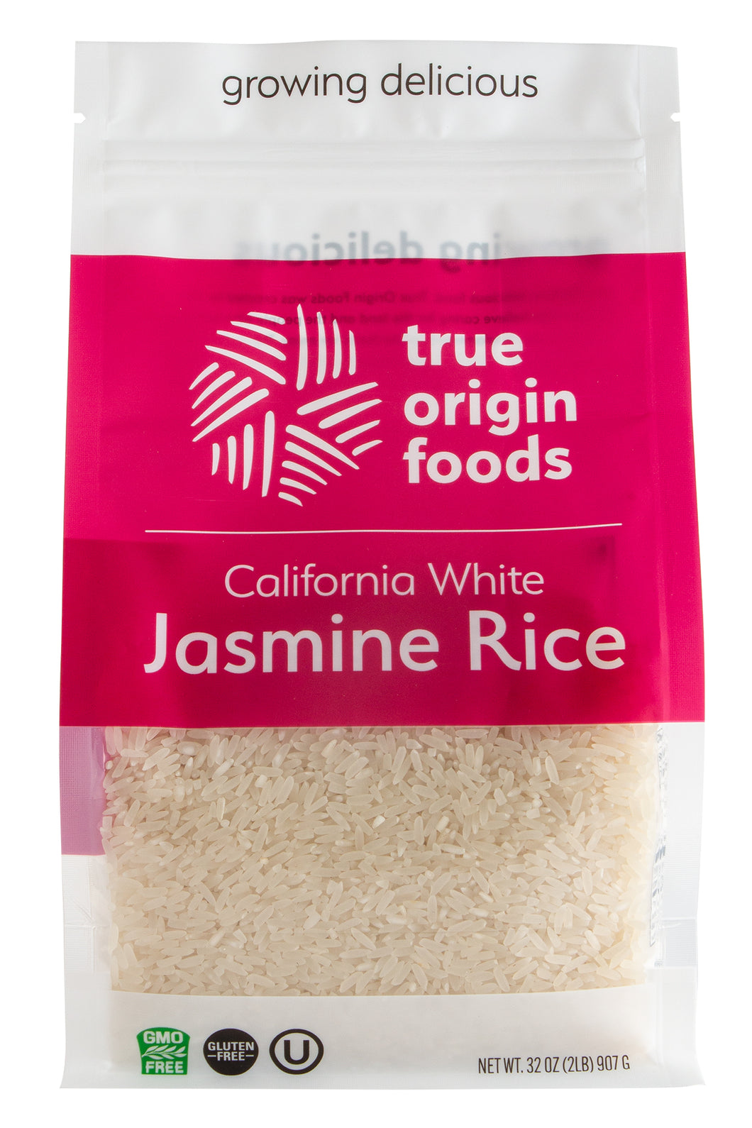 California White Jasmine Rice - (6 - 2  Pound Bags)